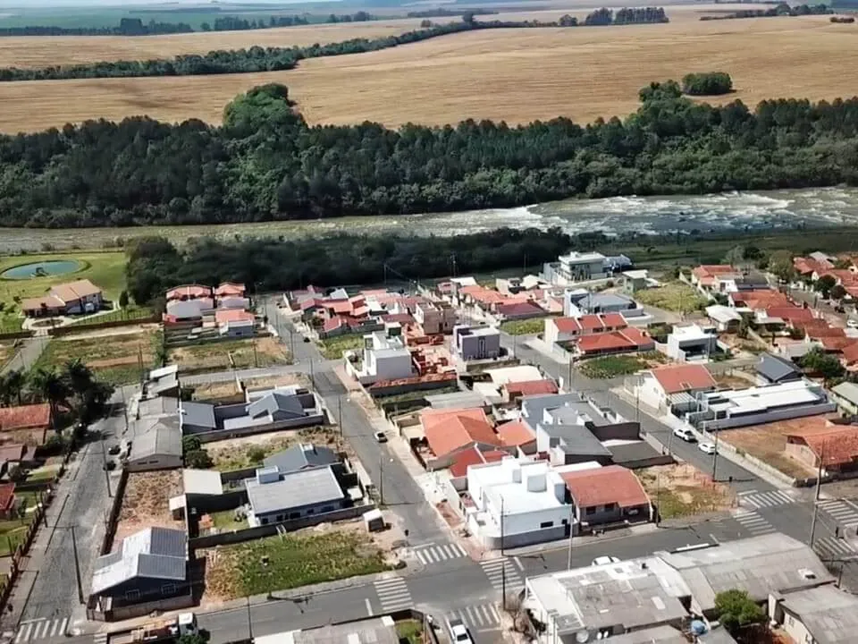 Bairro Bella Casa em Tibagi-PR visto de cima